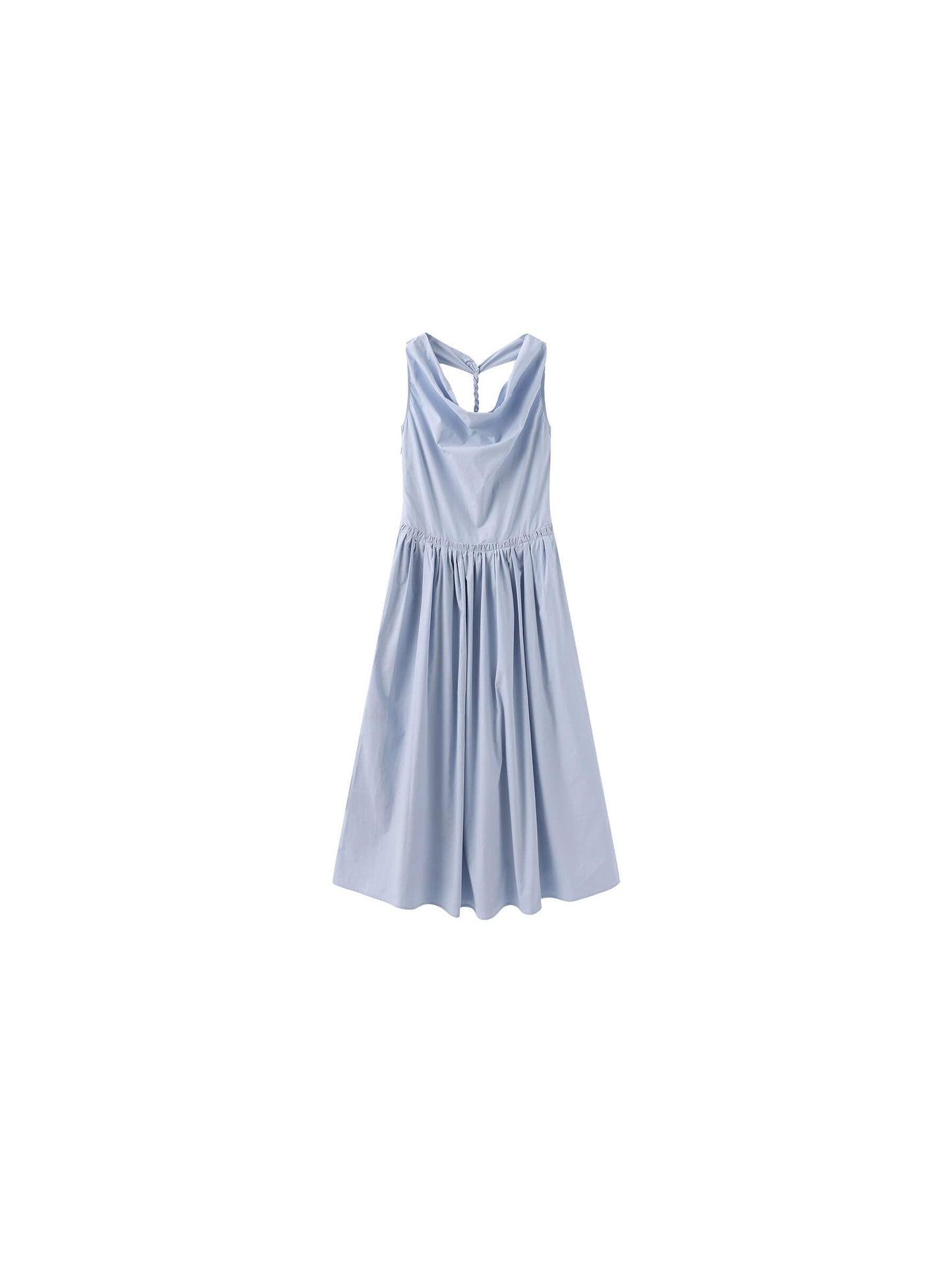 100% Cotton Halter Neck Cowl Dress