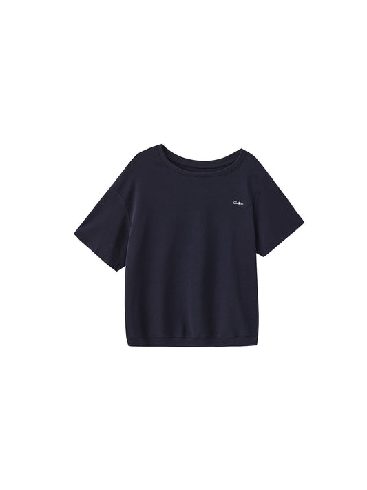 C by CUBIC Embroidered Off-Shoulder T-Shirt