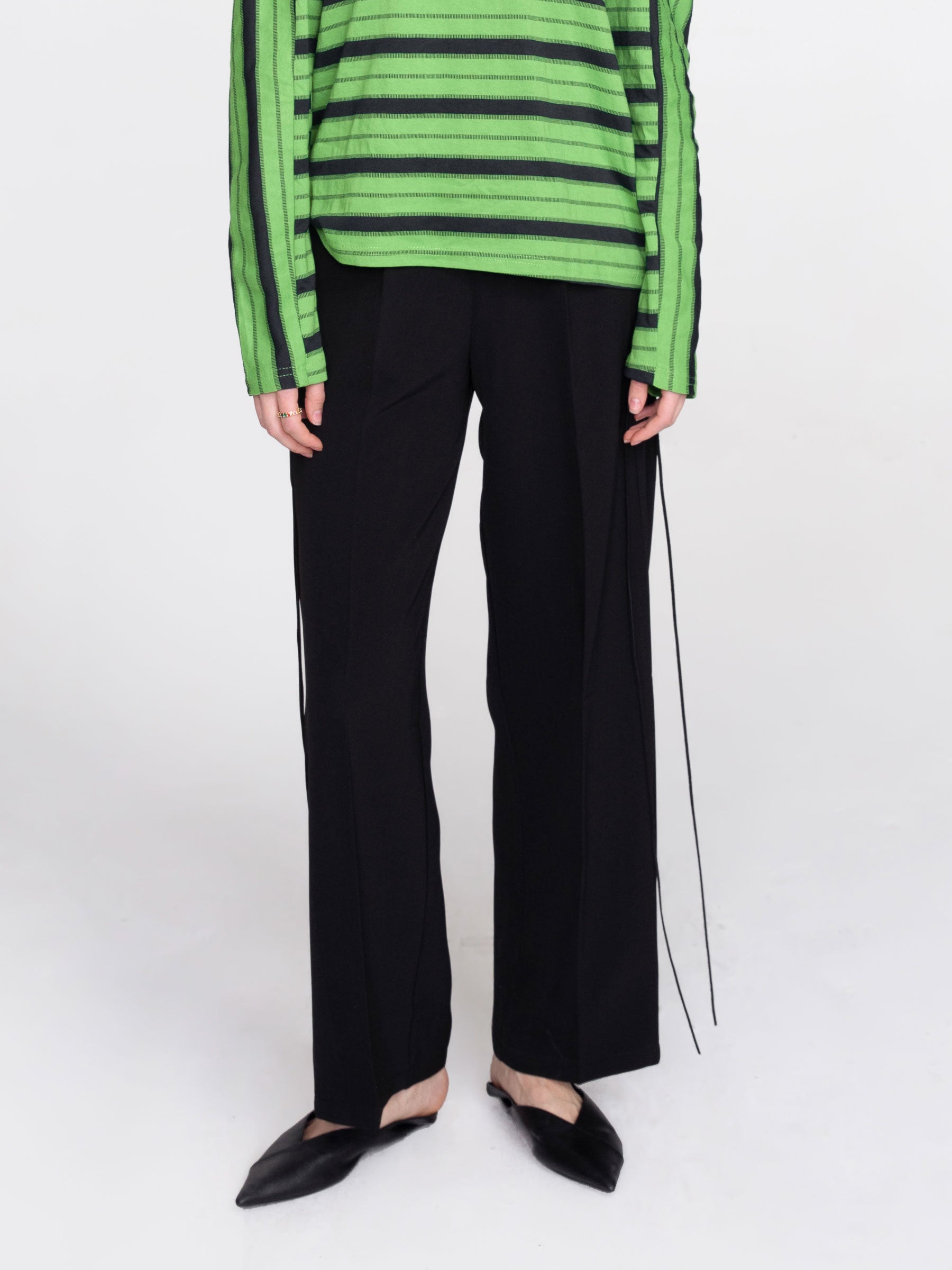 CUBIC Women's Wide Leg Tailored Trousers with Loose Ties