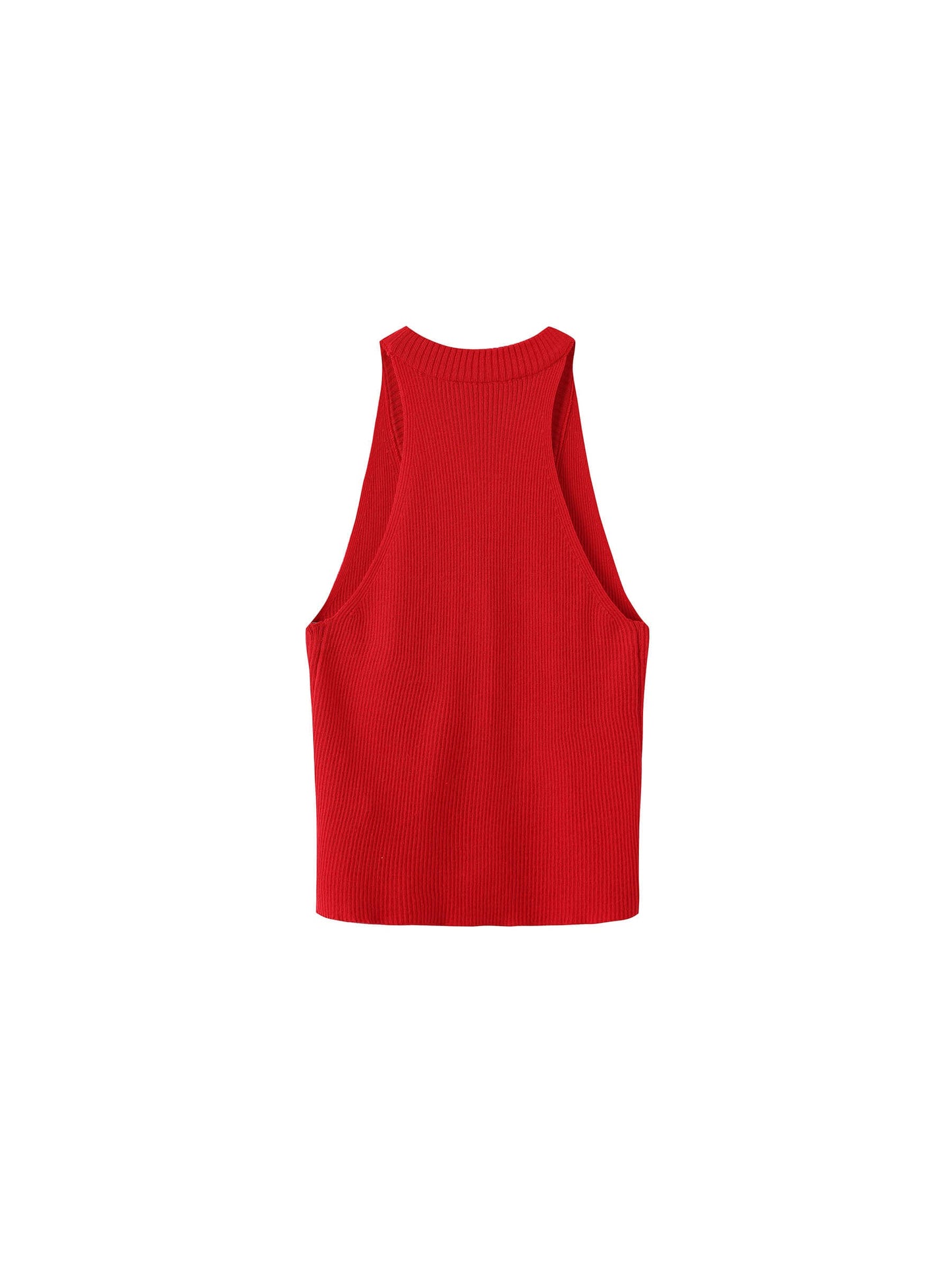 Halter Neck Off-Shoulder Cardigan Vest