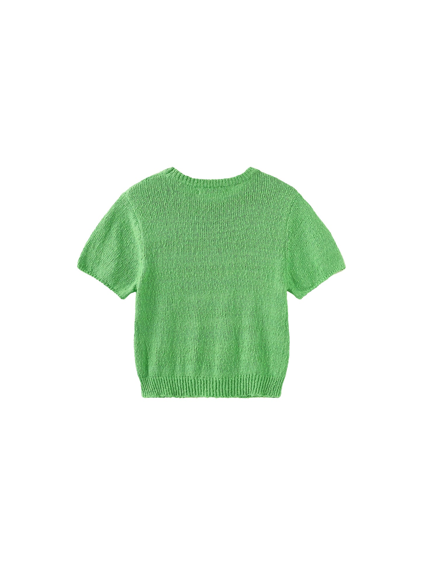 Round Neck Loose Knit T-Shirt