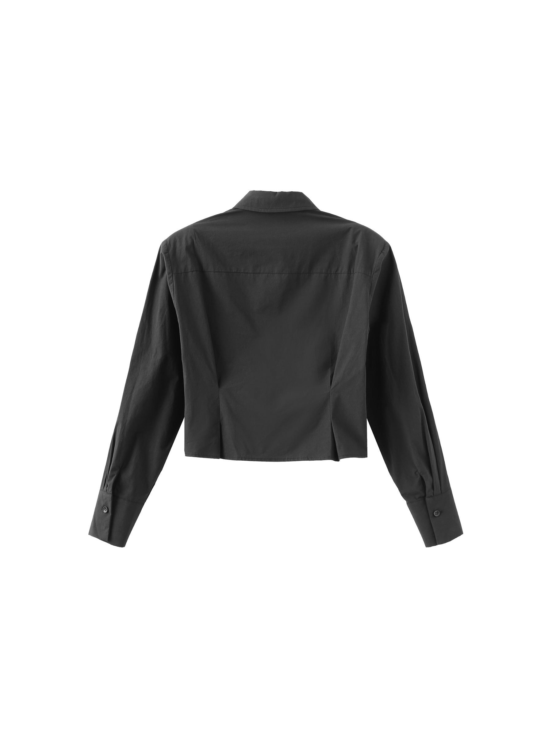 CUBIC Women's Cinched Waist Cropped Shirt