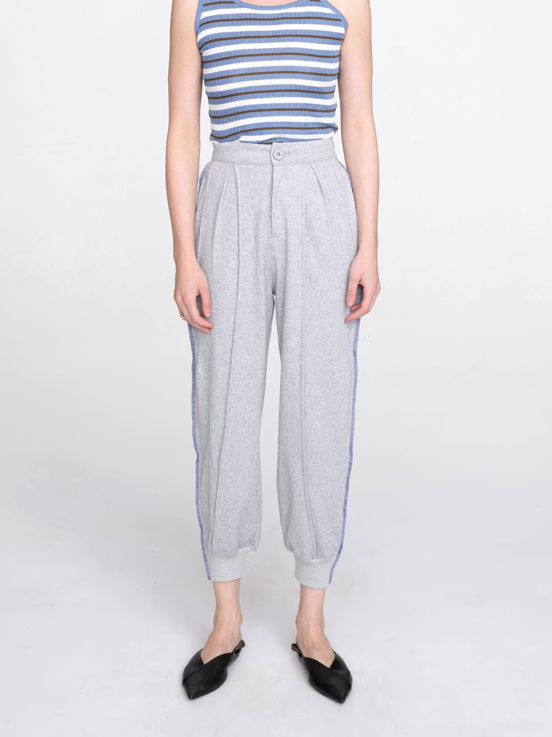CUBIC Women's High Waisted Cuffed Pleated Pants