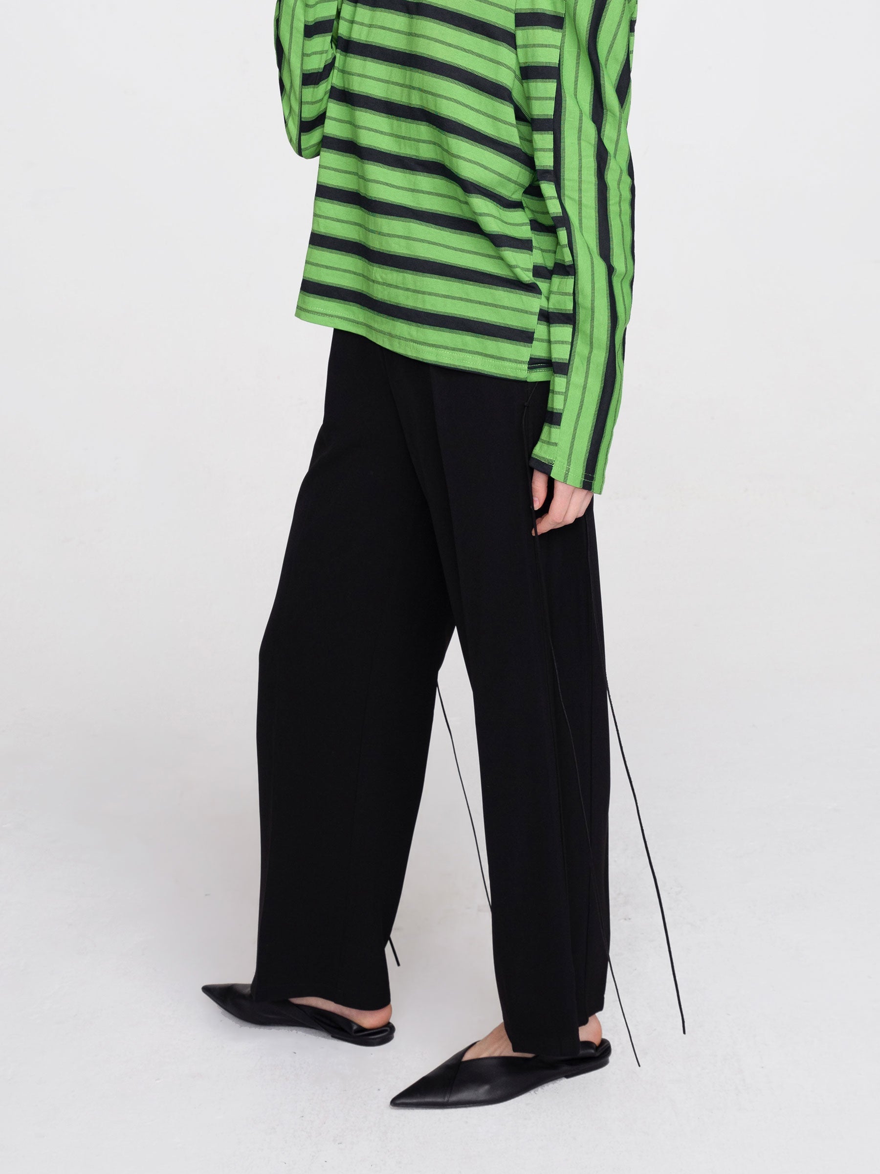 CUBIC Women's Wide Leg Tailored Trousers with Loose Ties