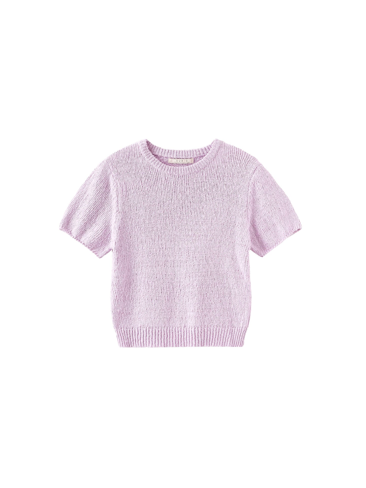 Round Neck Loose Knit T-Shirt