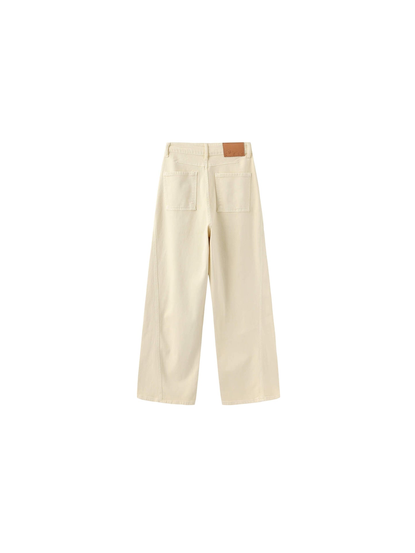 High-Waisted Wide-Leg Straight Jeans