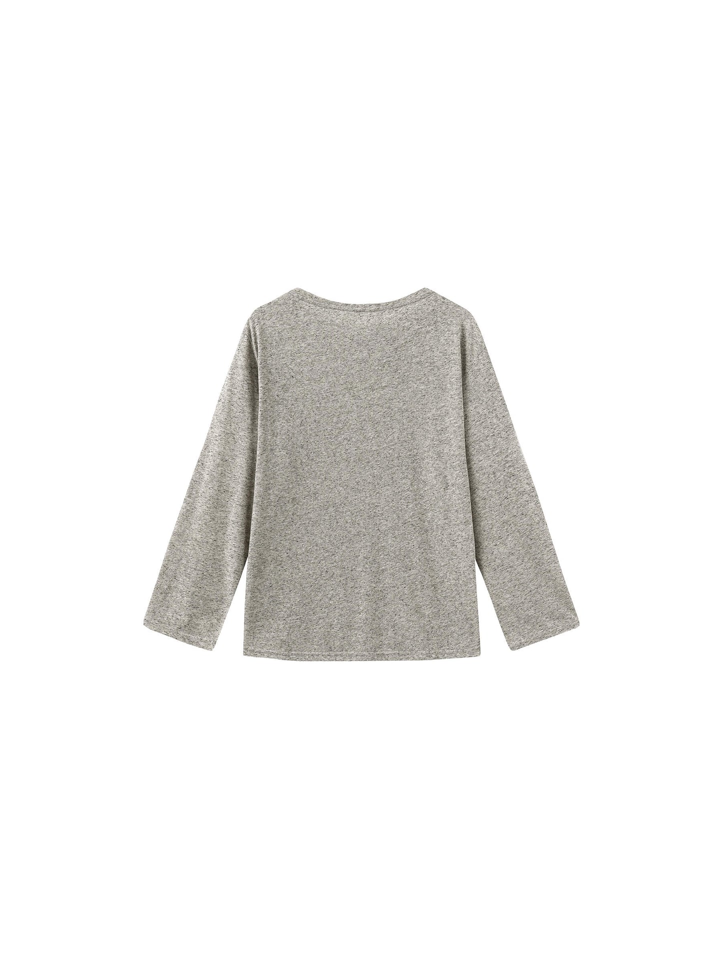 Loose Crew Neck Long Sleeve Knit Top