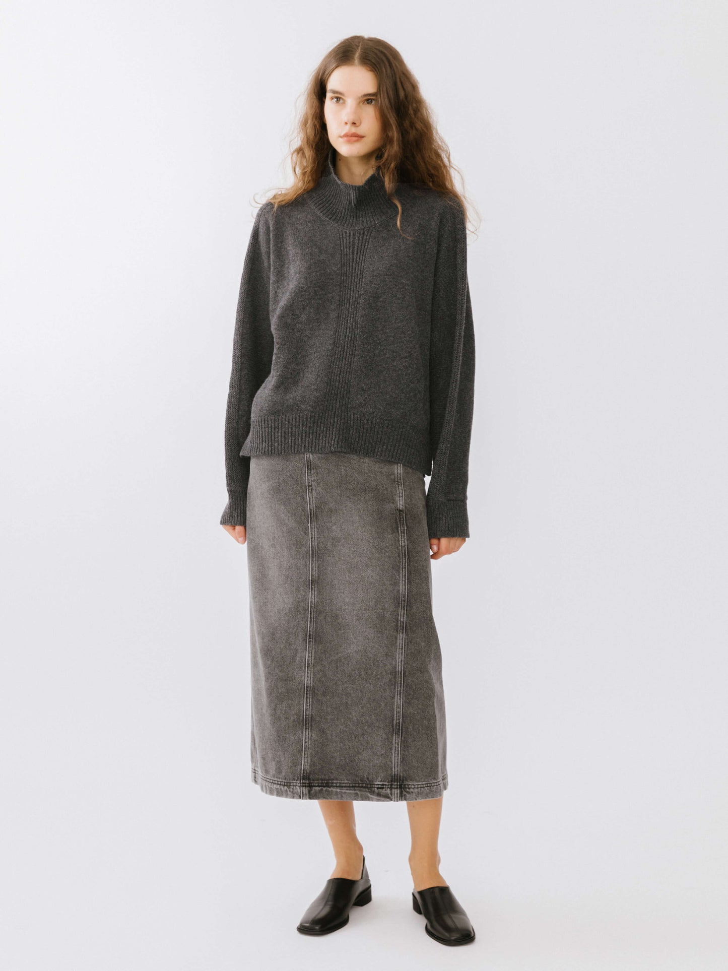 High Neck Sheep Wool Sweater