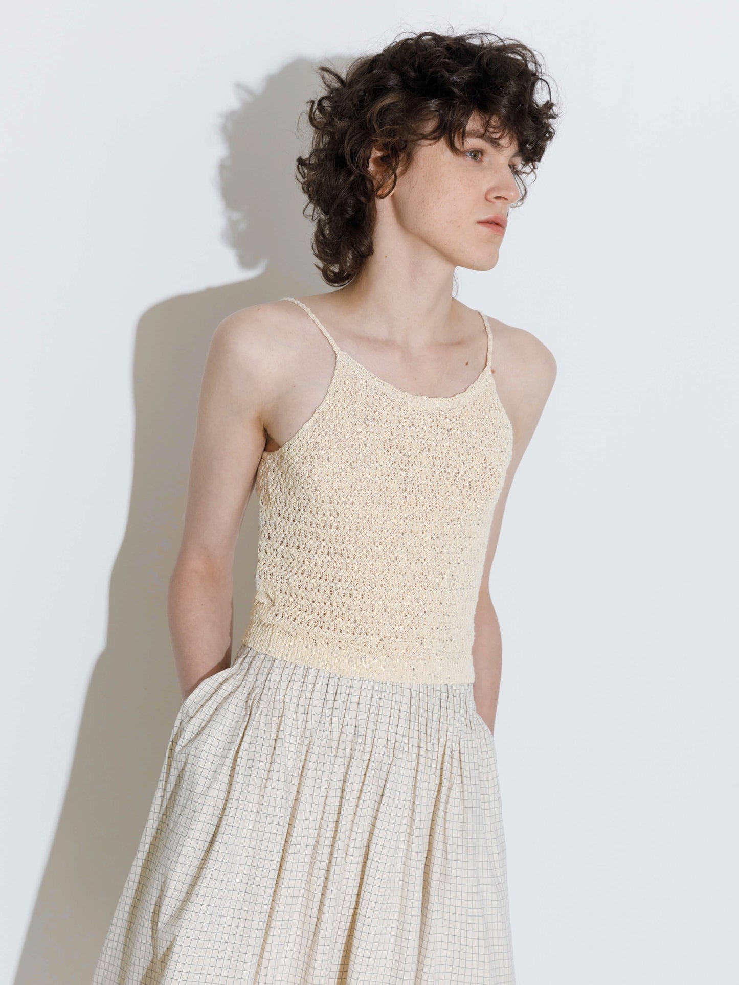 Thin Strap Ribbed Knit Vest