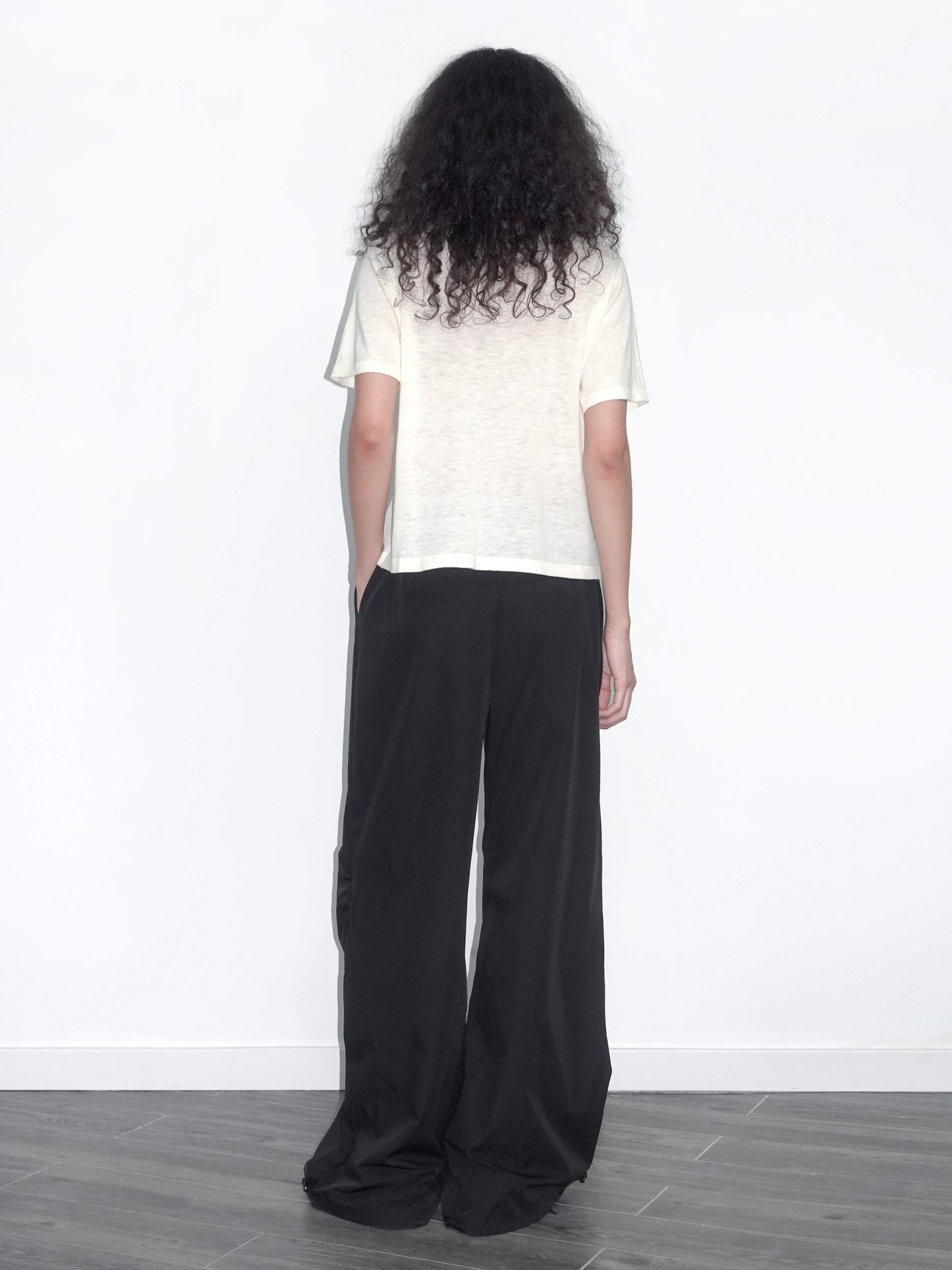 Loose Parachute Trousers with Elastic Waist