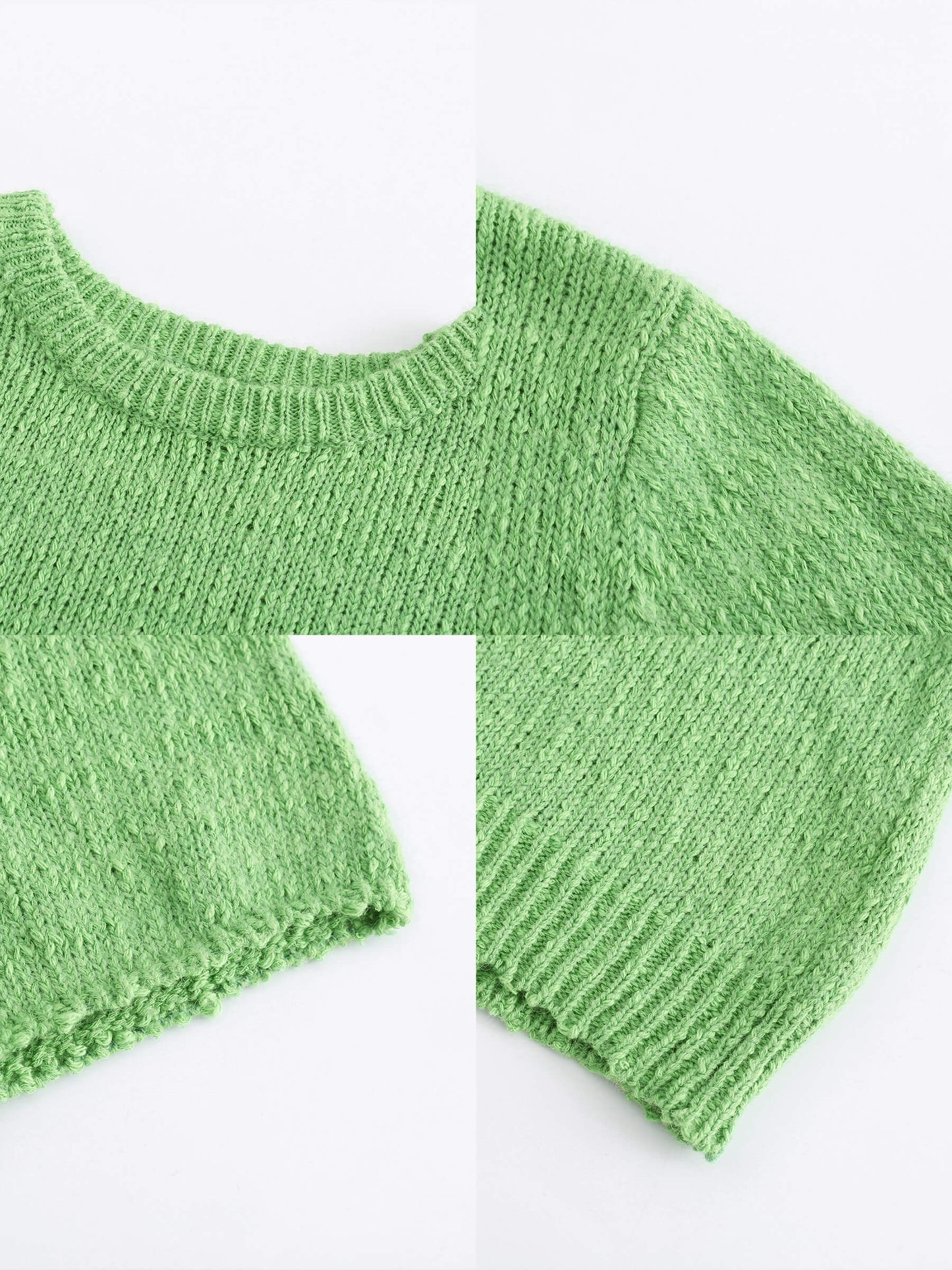 Round Neck Loose Knit T-Shirt