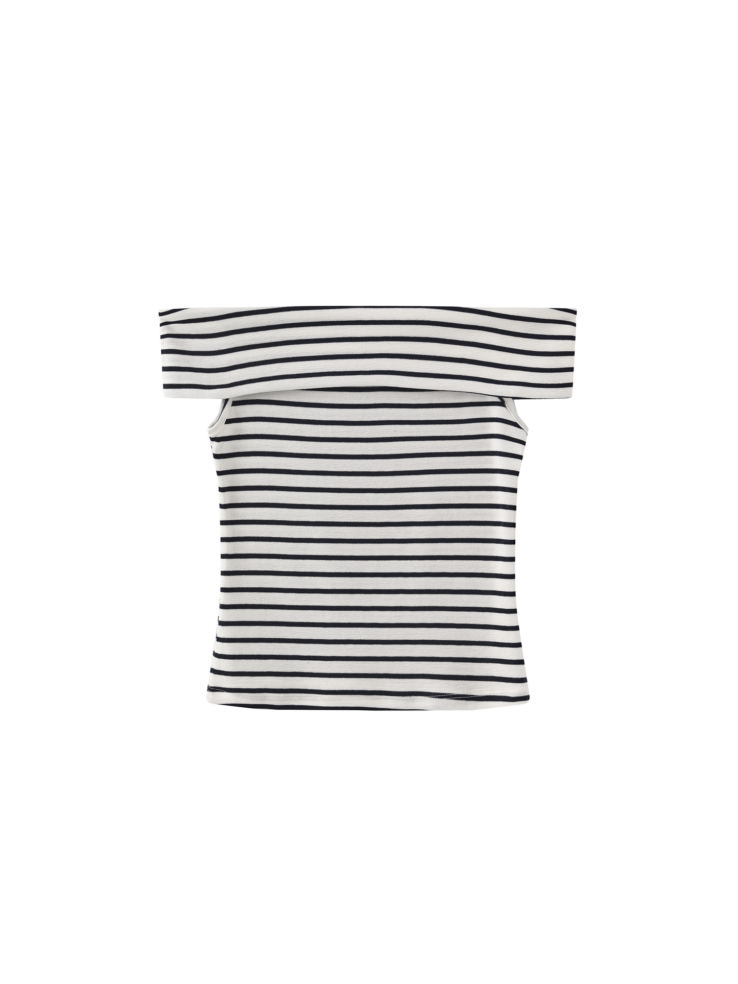 Striped Off-Shoulder Short-Sleeve Top