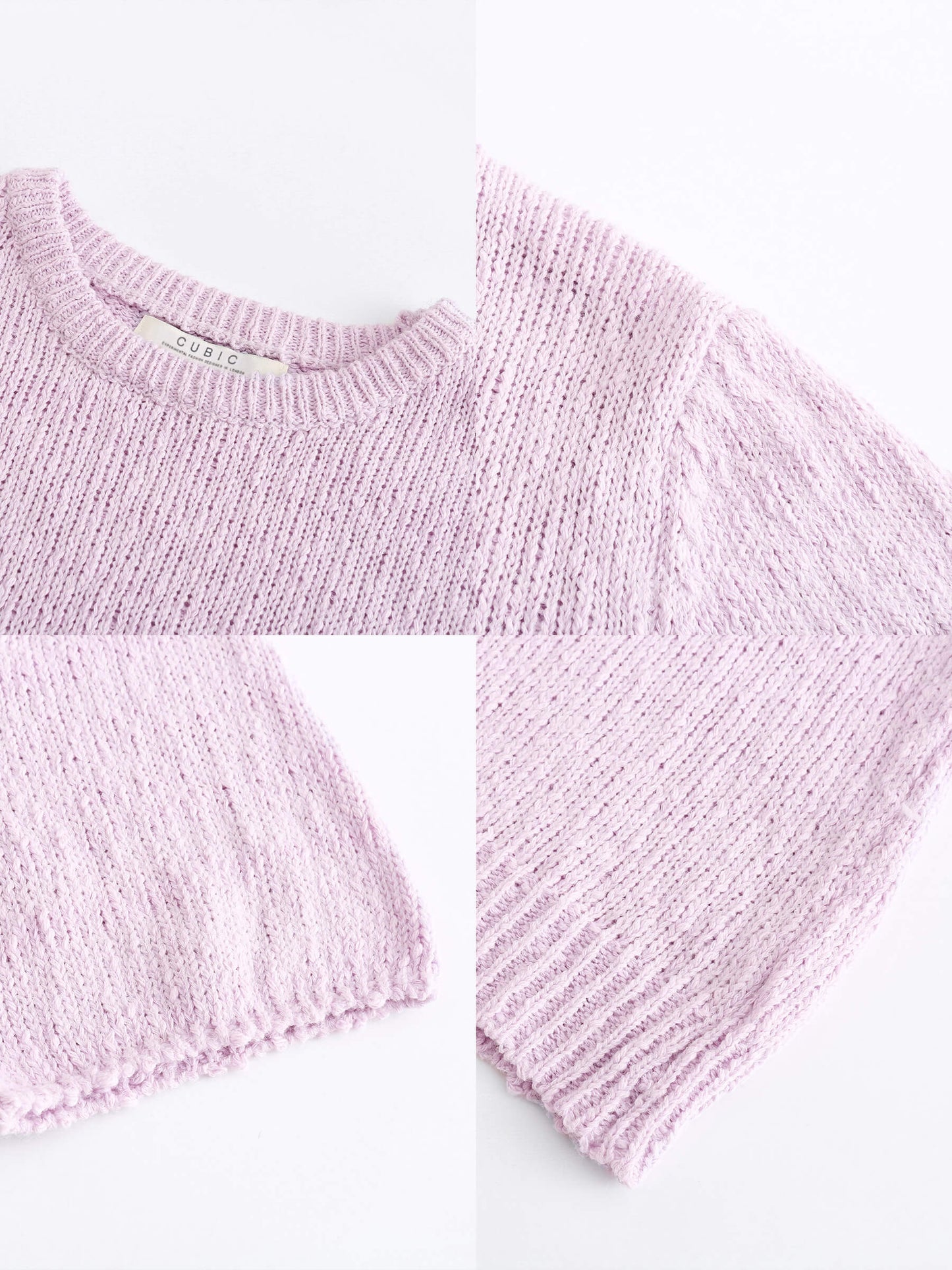 Round Neck Loose Knit T-Shirt