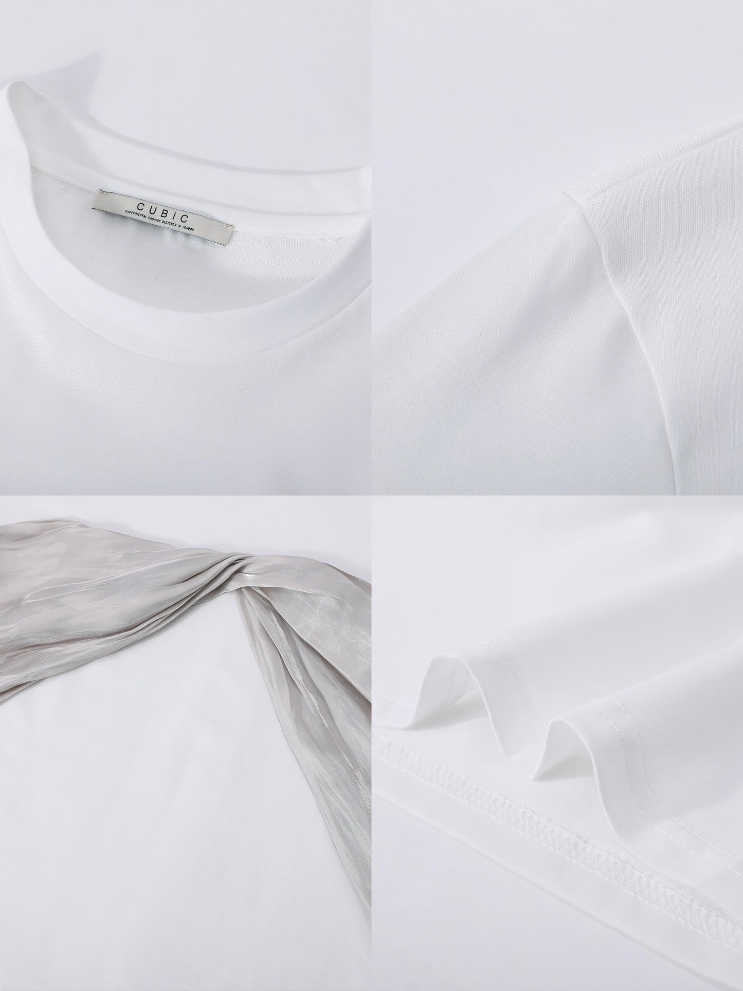 Contrast Color 3D Bow Casual T-shirt
