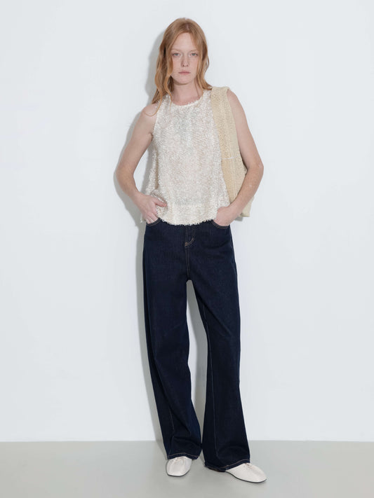 Fringe Feather Sleeveless Vest
