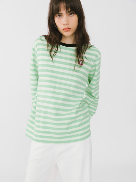 Oversized Striped Long Sleeve Top