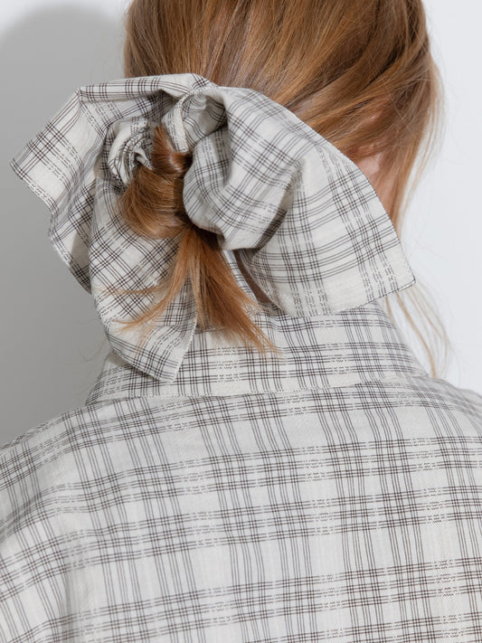 Lace Checkered Irregular Hair Scrunchies
