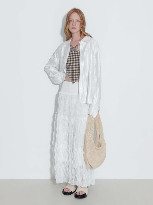 Lace Patchwork Loose Long Sleeves Shirt