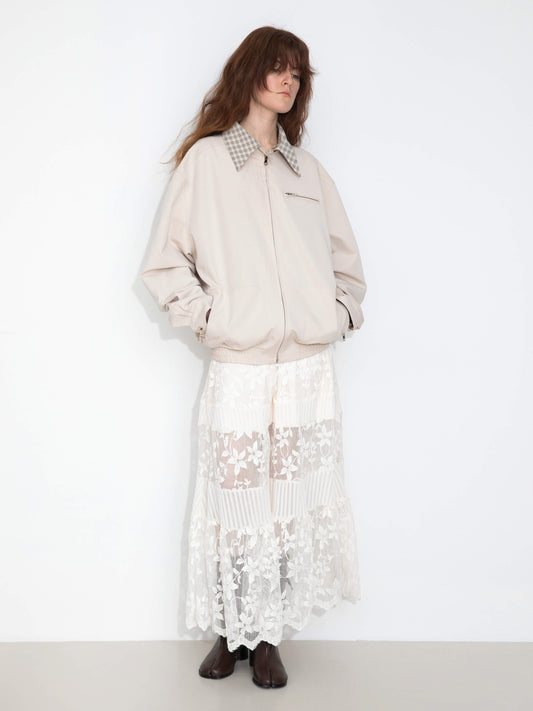 Reversible Jacket with Color-Block Collar