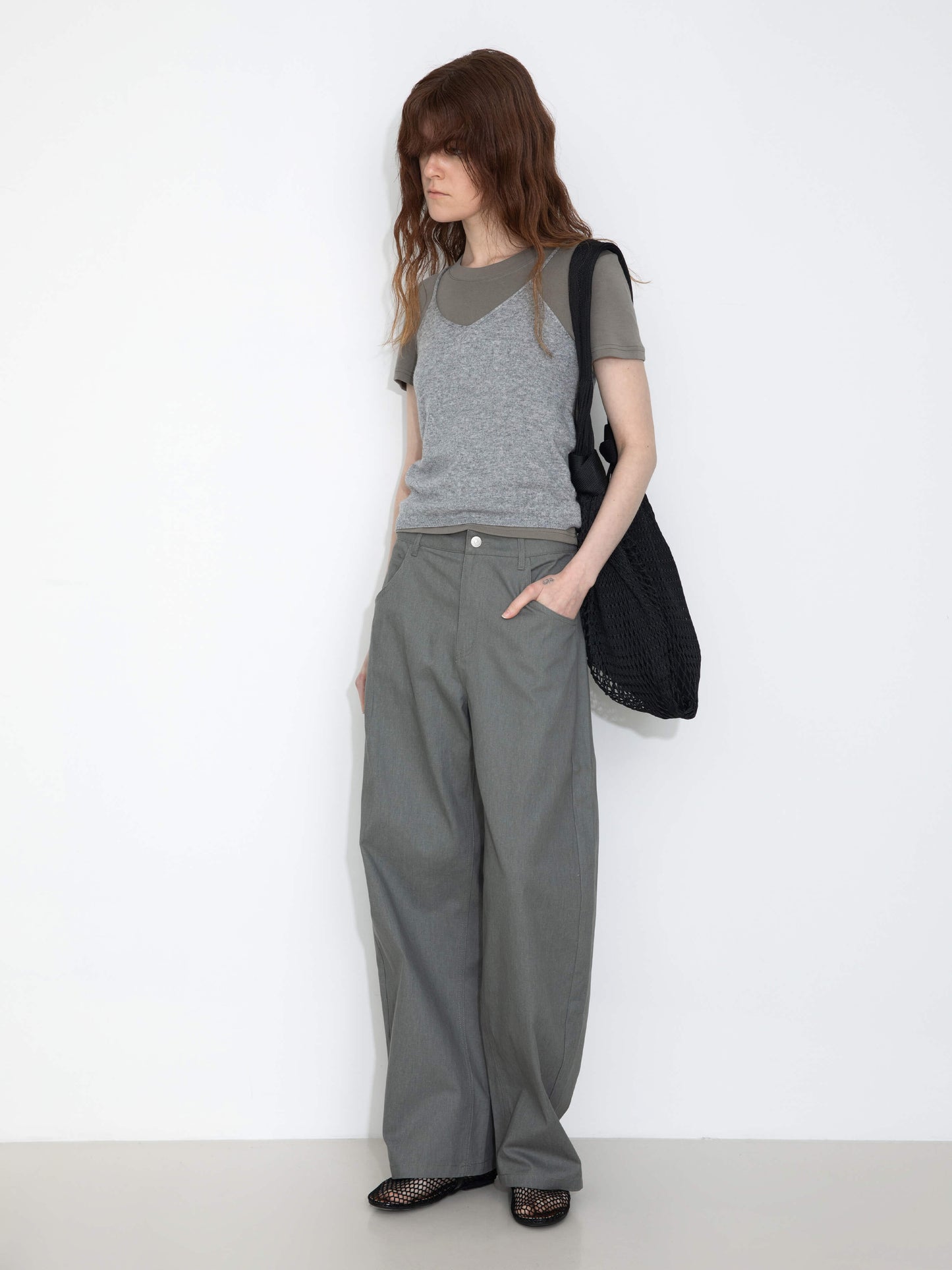 100% Cotton Draped Oversized Wide-Leg Casual Pants