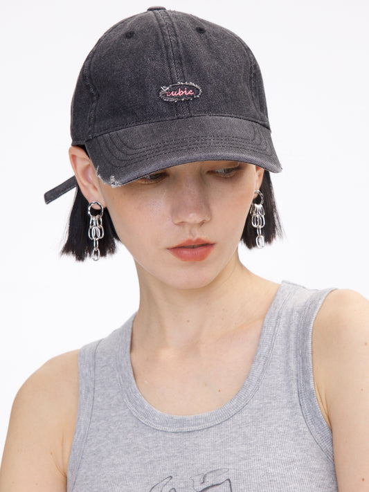 Denim Cubic Cap