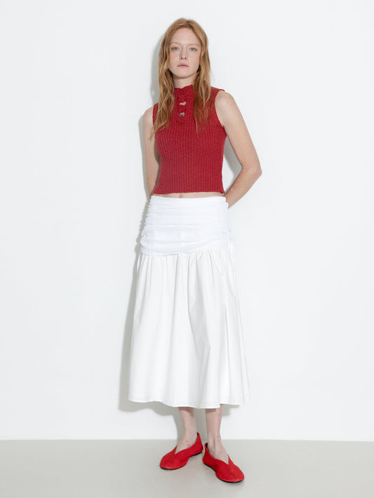 Flower 3D Sleeveless Knit Top