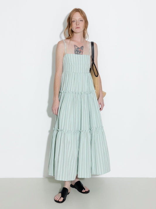 Strap Striped Cake Dress
