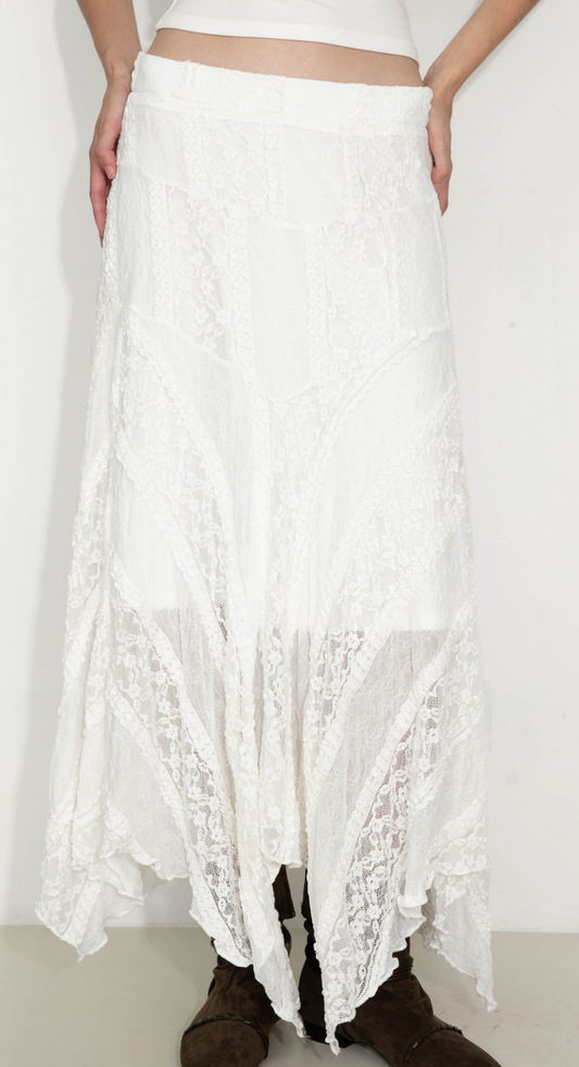 Chiffon Knit Asymmetric Maxi Dress