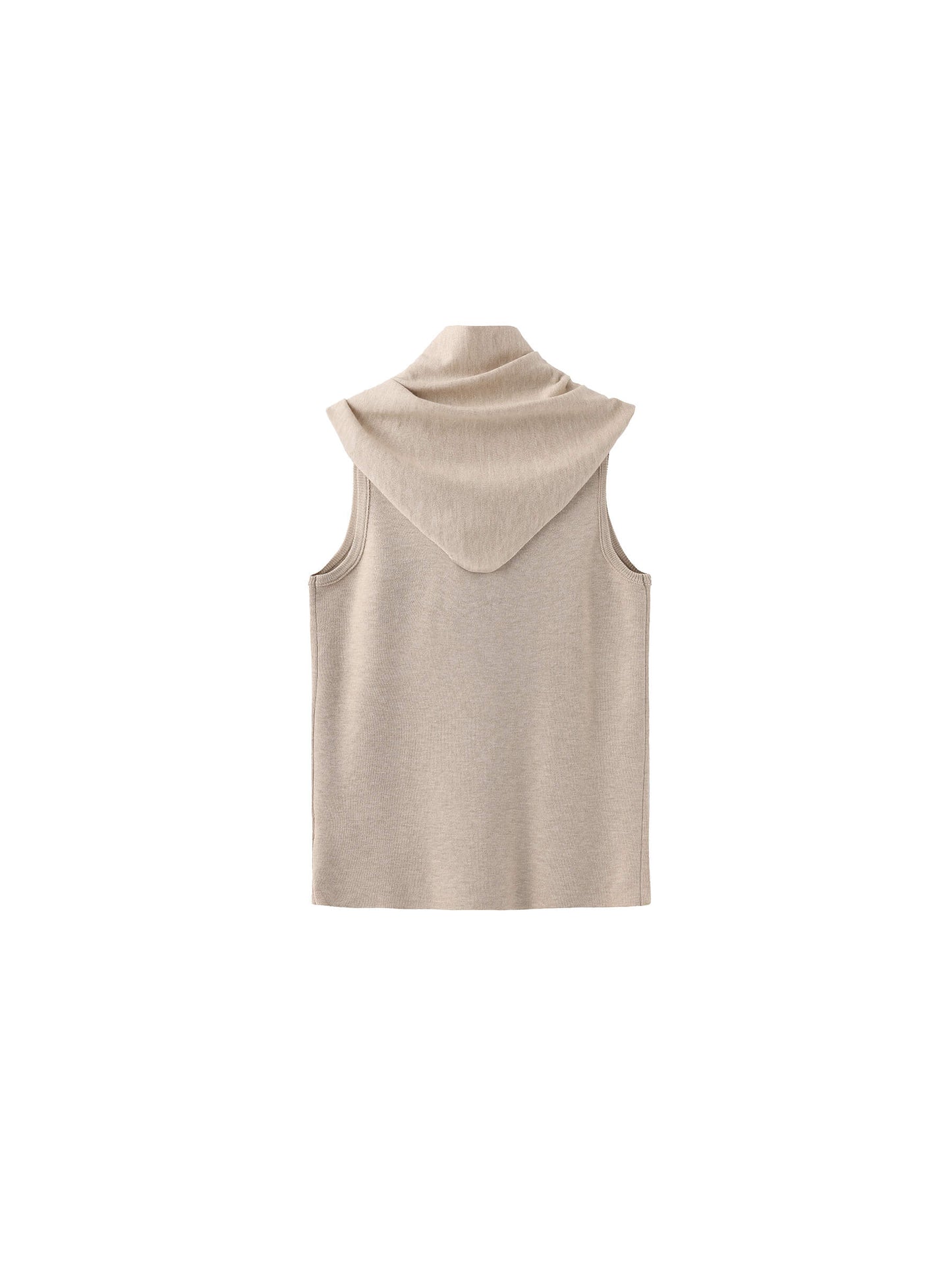 Slim-Fit Knit Henley Vest with Neck Tie