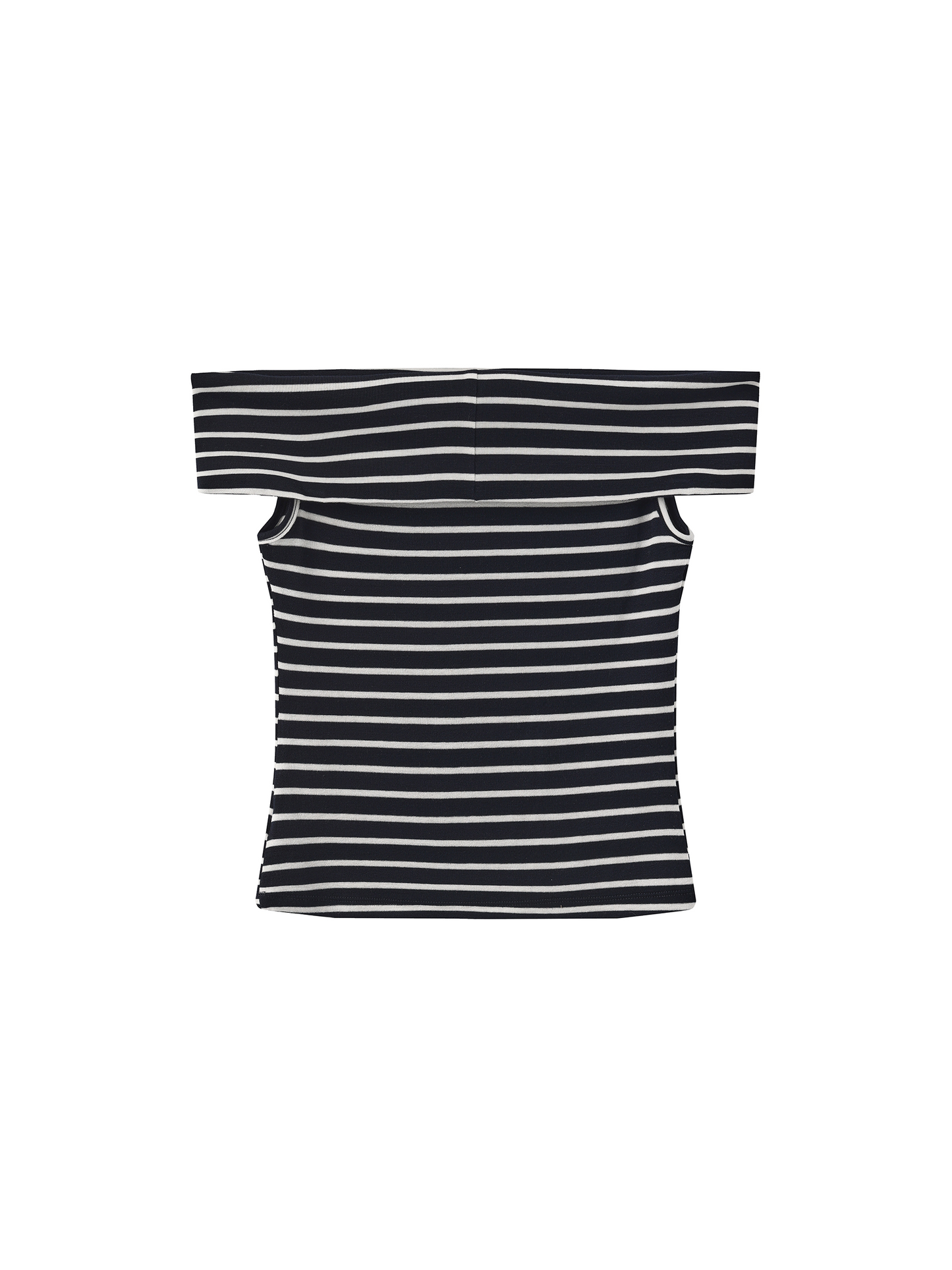 Striped Off-Shoulder Short-Sleeve Top