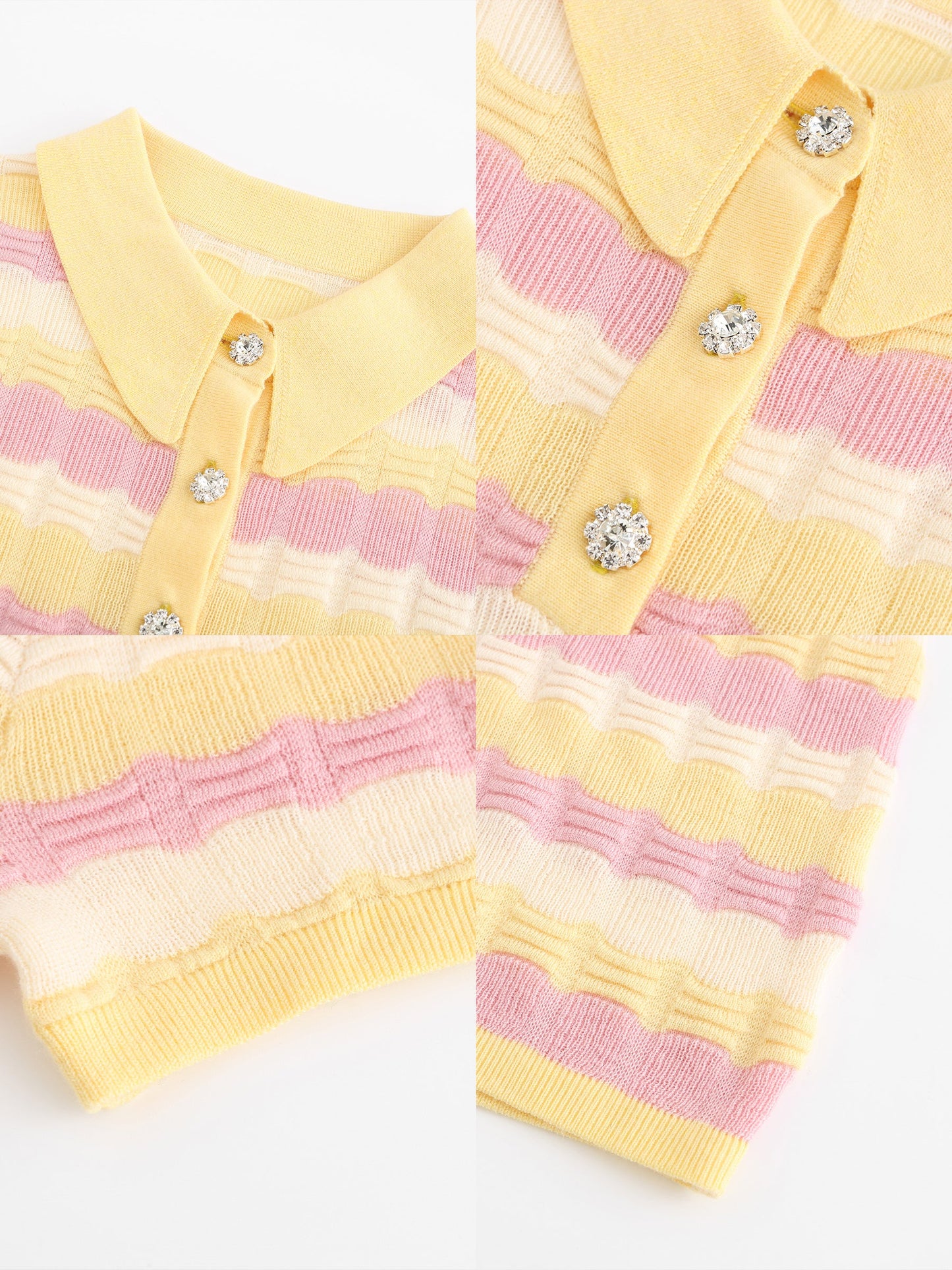 Polo Short Sleeve Striped Knit Dress