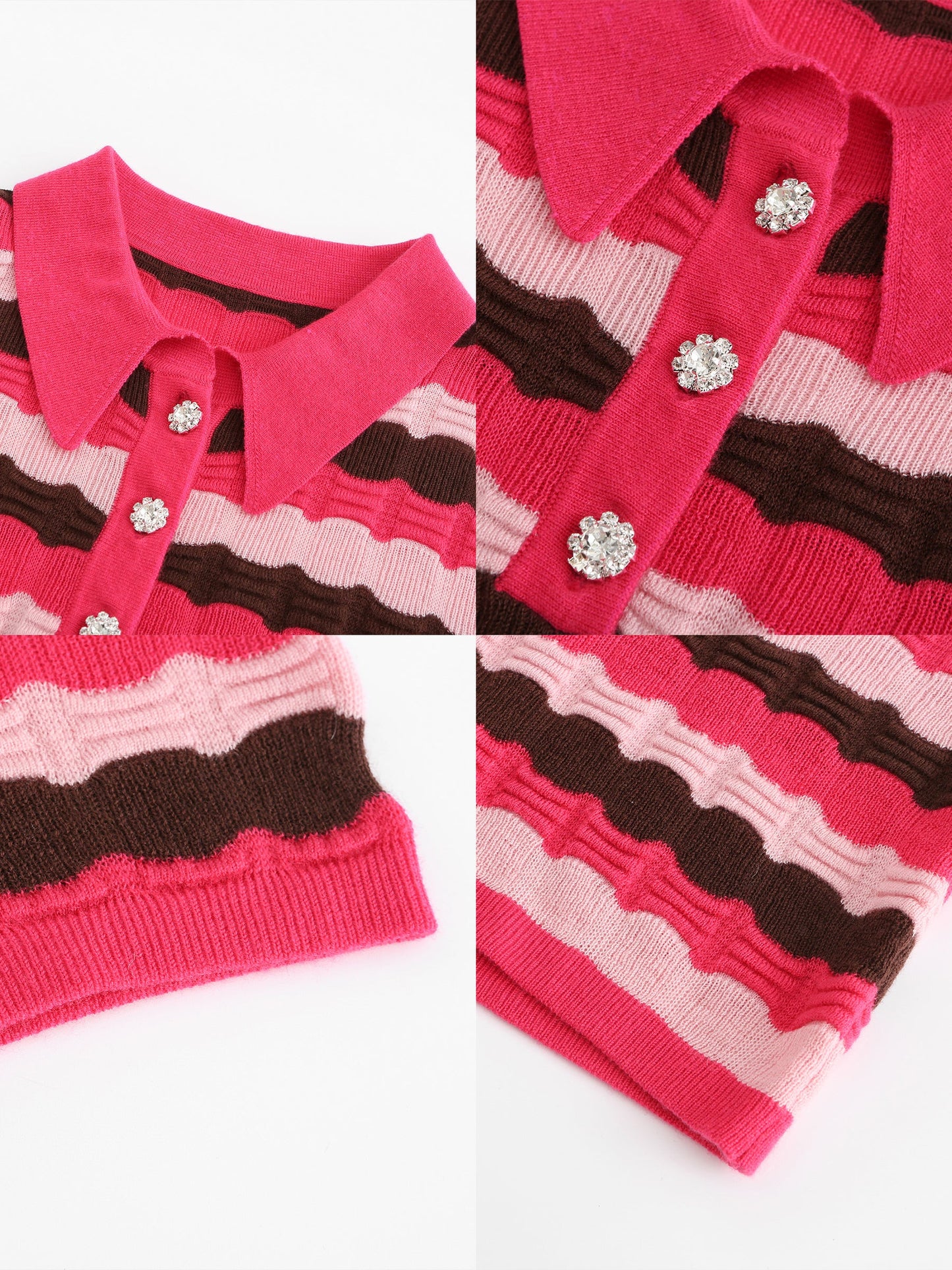 Polo Short Sleeve Striped Knit Dress