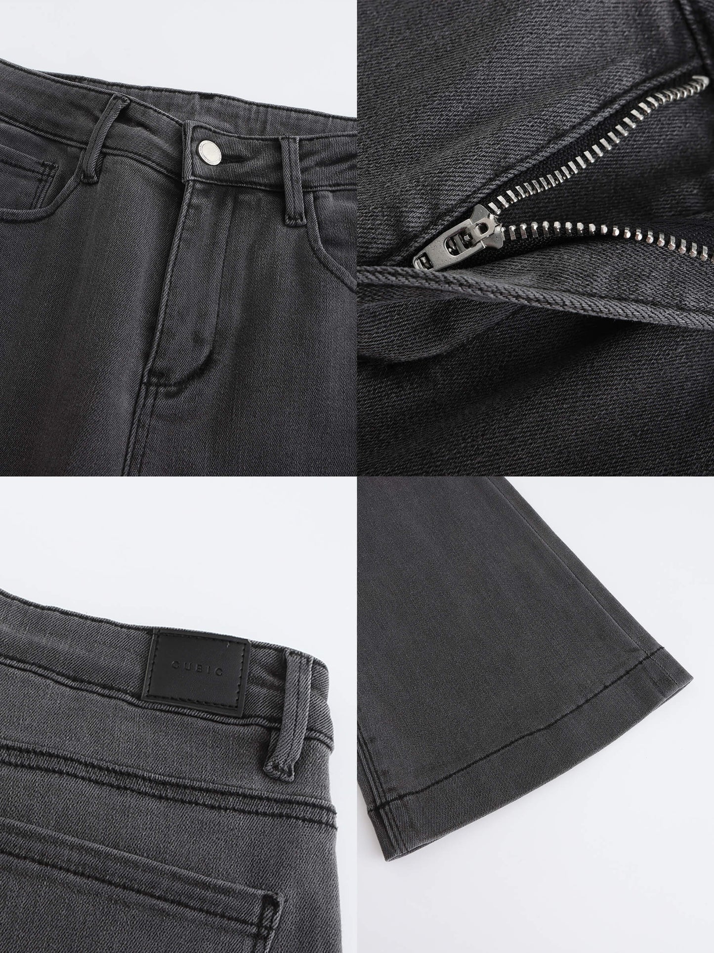 High Waisted Skinny Flared Jeans