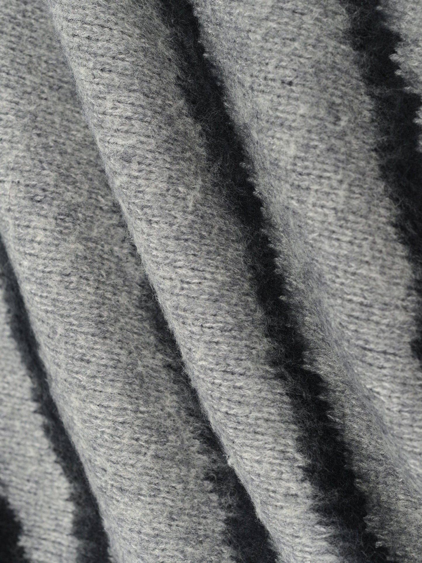Fluffy Mock Neck Zebra Sweater