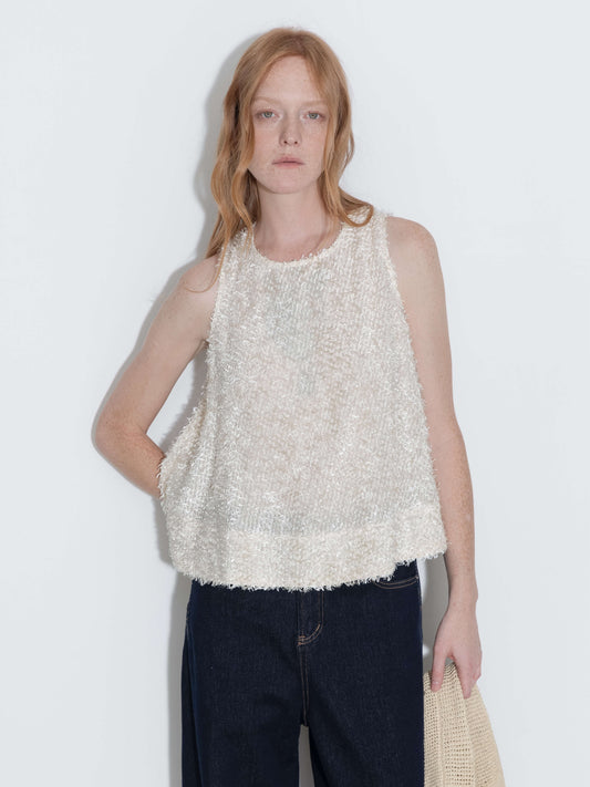 Fringe Feather Sleeveless Vest