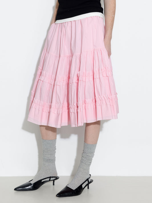 Pure Cotton Ruffle Cake Skirt