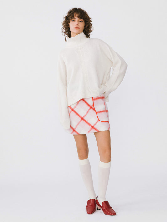 Plaid Woolen Skirt