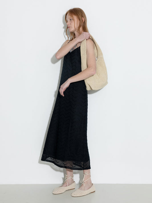 Lace Hollow Out A-Line Sling Dress