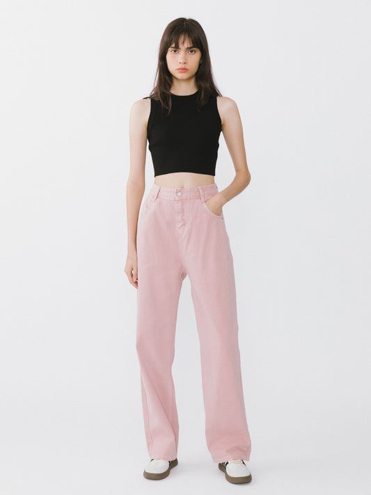 High Waisted Boyfriend Jeans