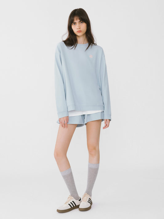 Oversized Long Sleeve T-Shirt and Matching Shorts