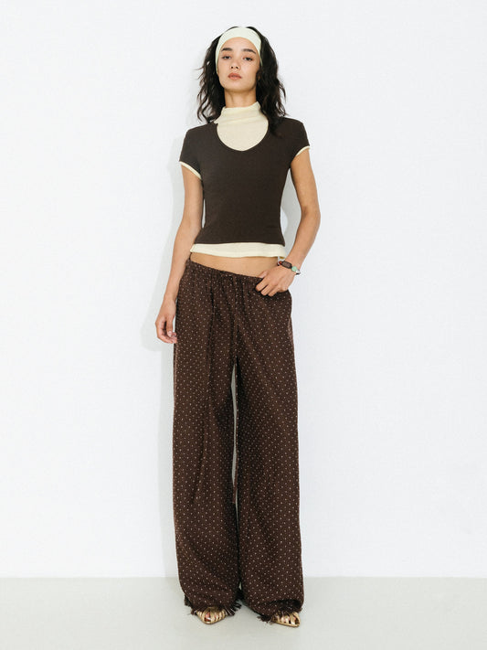 C by CUBIC Cropped Slim-Fit Sweetheart Neck T-Shirt