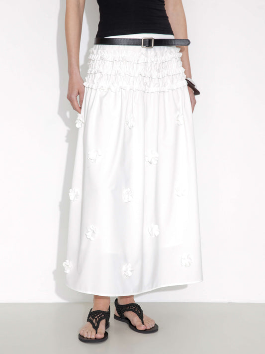3D Floral Maxi Skirt