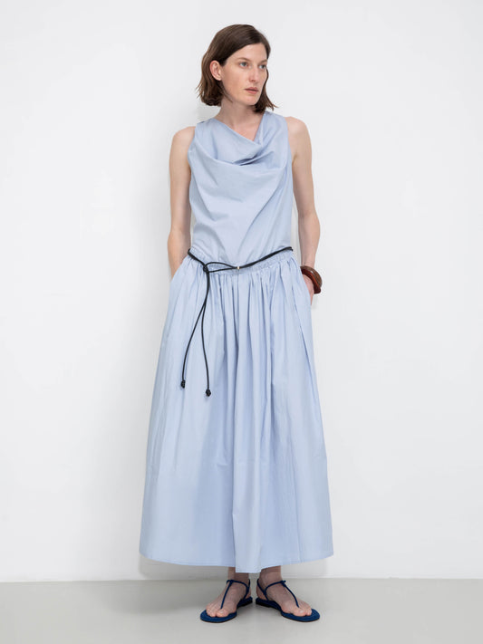 100% Cotton Halter Neck Cowl Dress