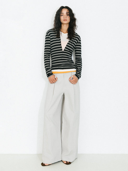 C by CUBIC Slim-Fit Zip-Up Hooded Knit Cardigan