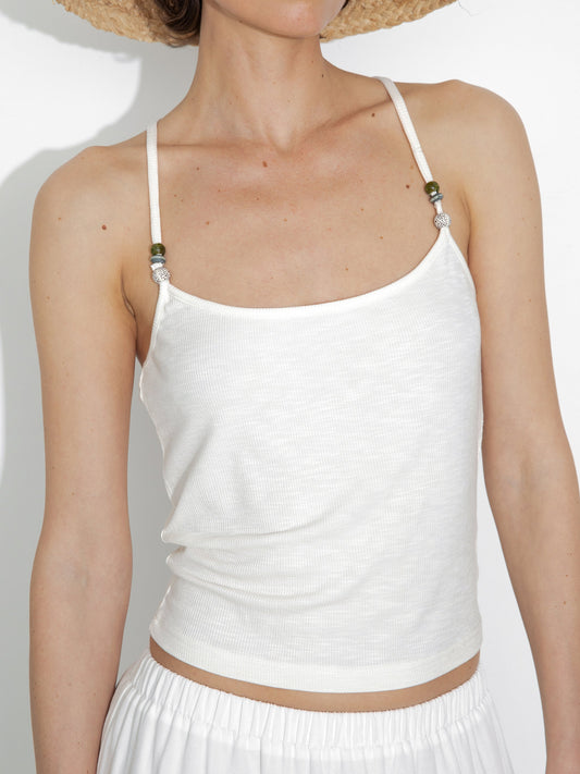 Beaded Slim Fit Cami Top