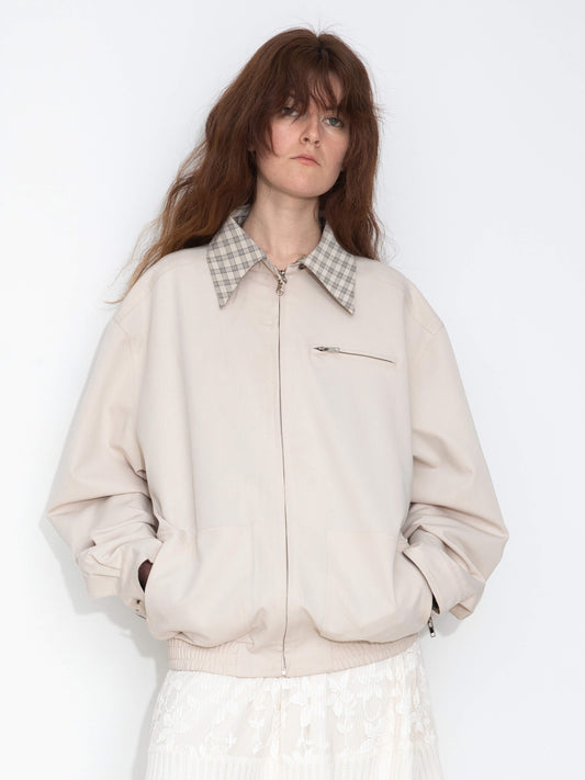 Reversible Jacket with Color-Block Collar