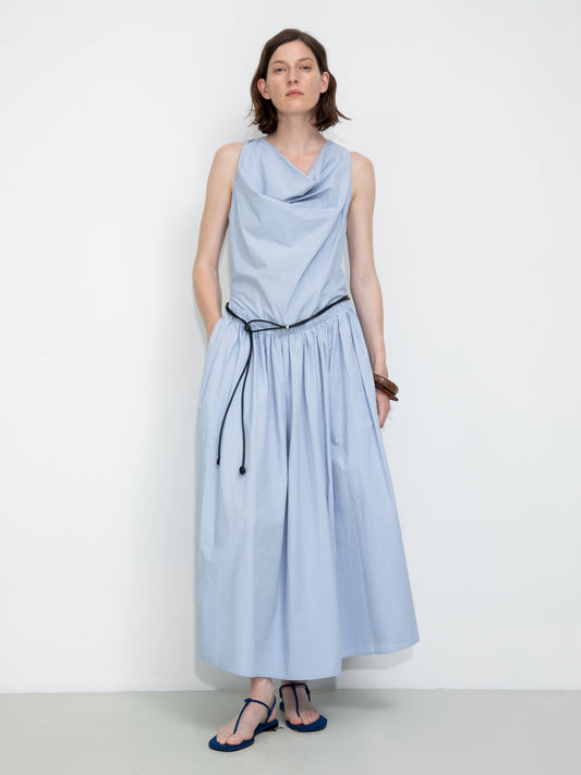 100% Cotton Halter Neck Cowl Dress