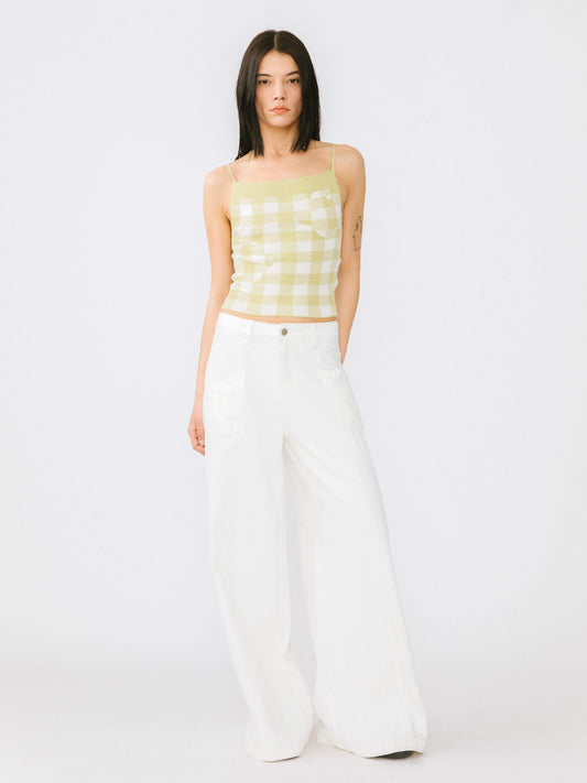 Checkered Knit Camisole top