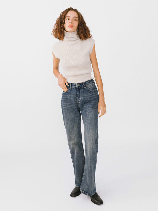 Classic Straight Leg Denim Jeans