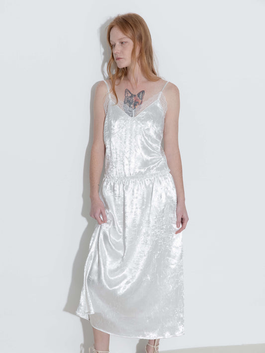 Lace Neck Sling Dress